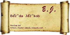 Béda Jákob névjegykártya